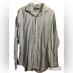 Polo Ralph Lauren blue twill lightweight button down business casual size Large